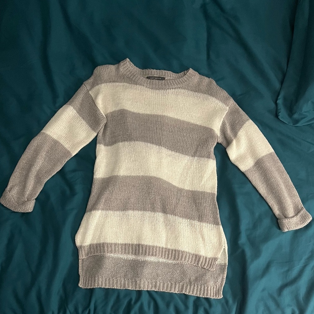 Suzy Shier Striped Knit Sweater